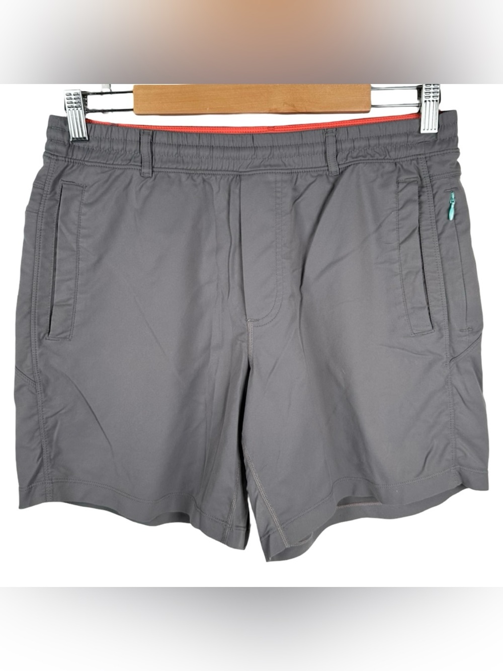 Birddogs Men’s Gray Nylon Pull-On Athleisure Outdoor Gym Shorts Size Medium